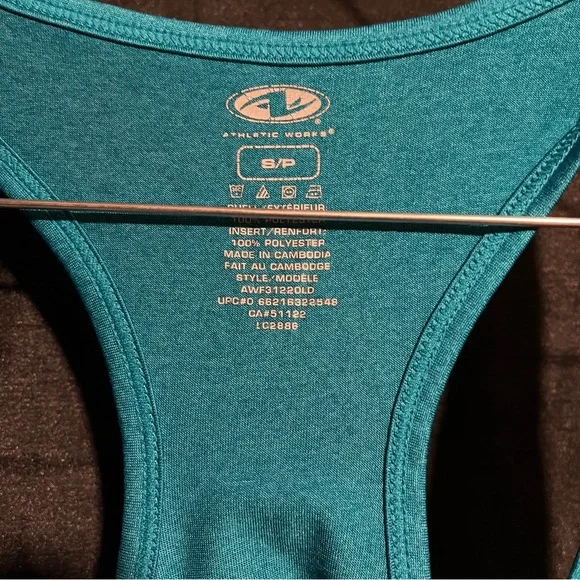Athletic Works Turquoise Racerback Tank Top - Picture 2 of 3